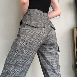 Plaid cargo pants